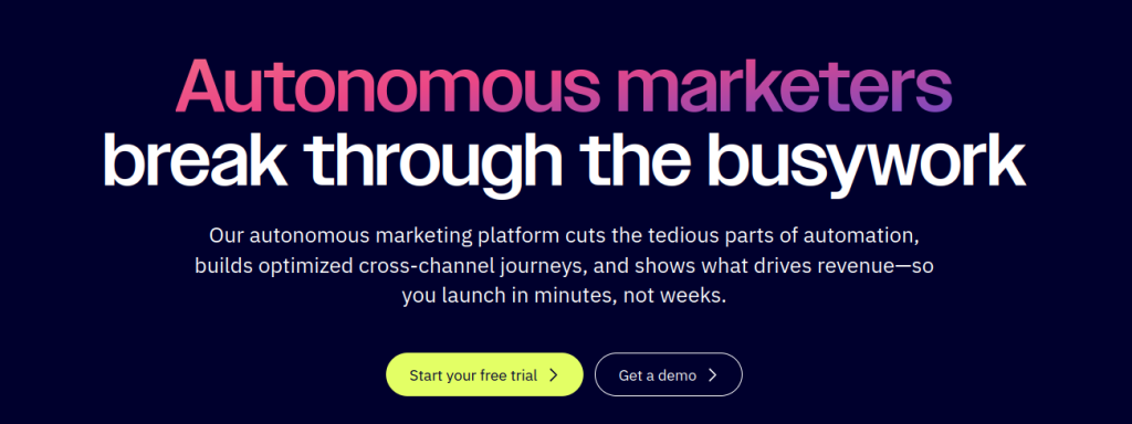 ActiveCampaign email automation interface for business marketing