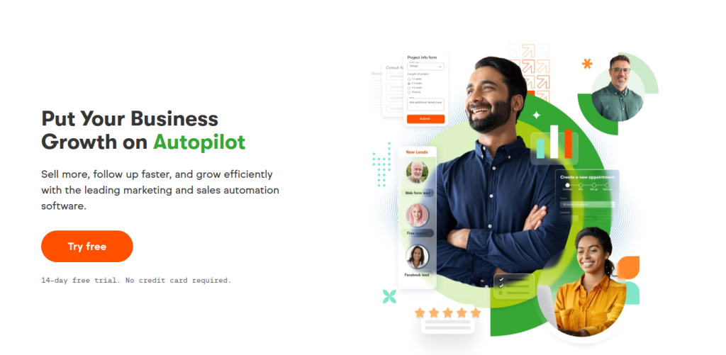 Keap CRM and email automation platform for service businesses