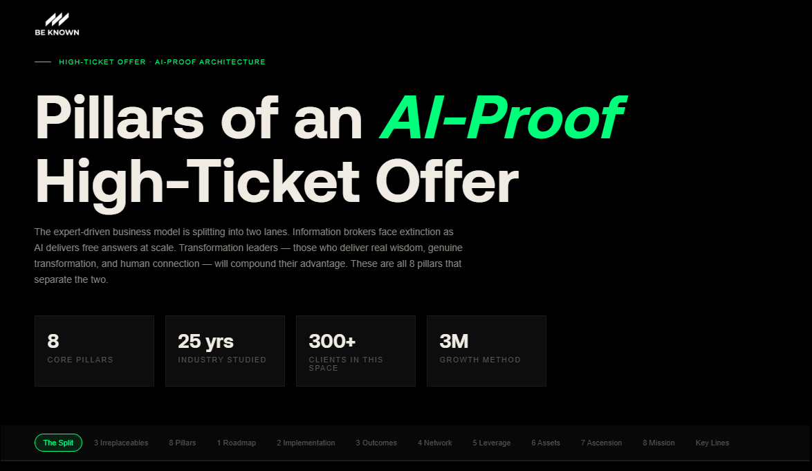 The Pillars of an AI Proof High Ticket Offer