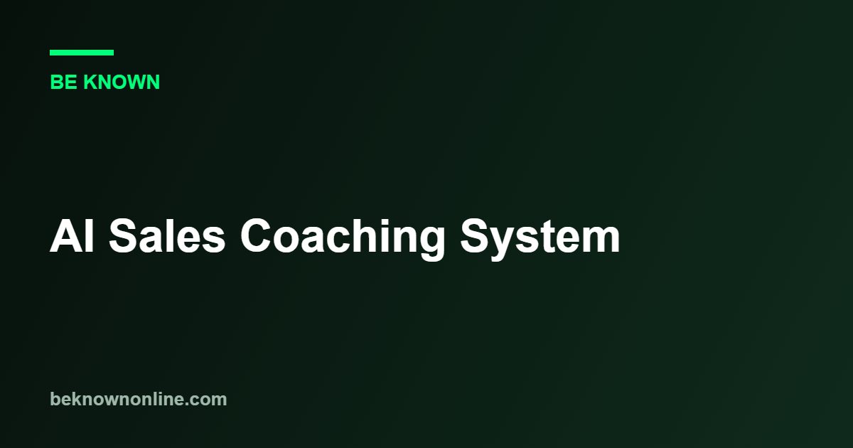 AI sales coaching system case study for a founder-led sales team